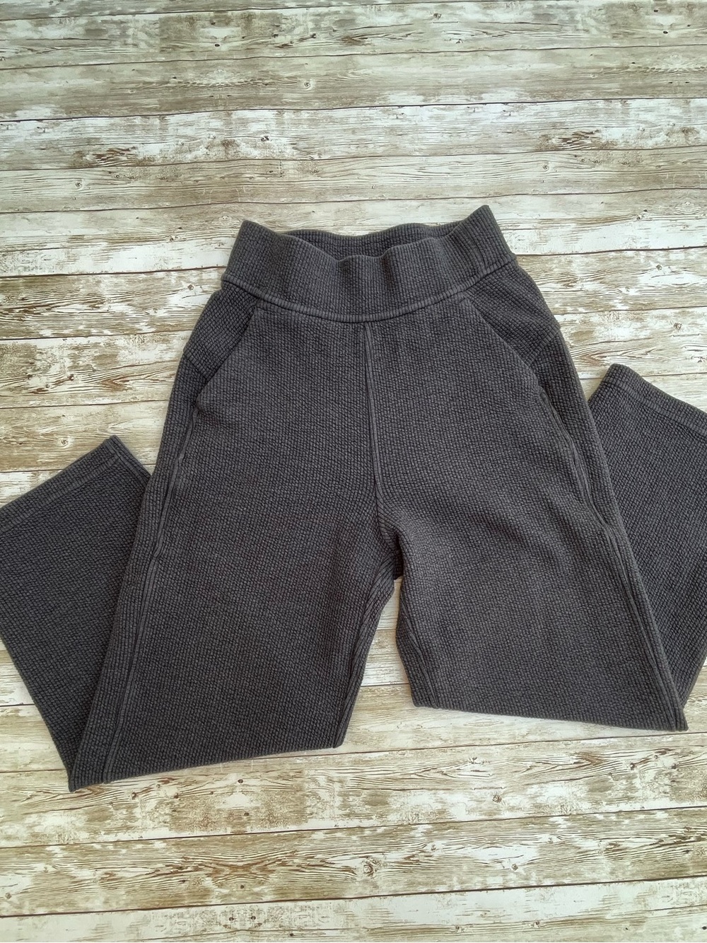 Lululemon Black Ribbed Straight Leg HR Crop 23 Travel Pant Normcore Minimal Sz 0 - Picture 10 of 16